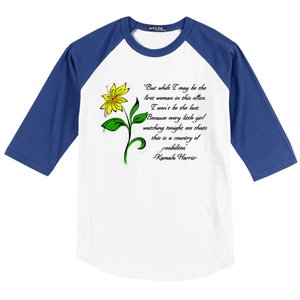 Kamala Harris Inspiring Quote Baseball Sleeve Shirt