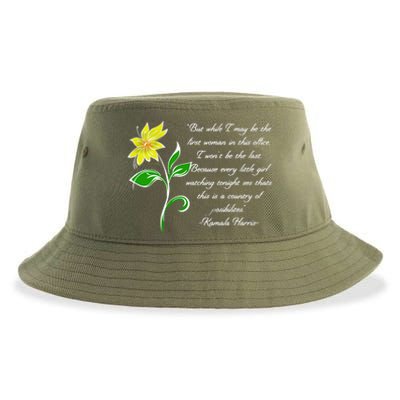 Kamala Harris Inspiring Quote Sustainable Bucket Hat