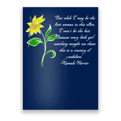 Kamala Harris Inspiring Quote Poster