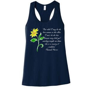 Kamala Harris Inspiring Quote Women's Racerback Tank