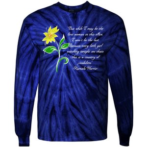 Kamala Harris Inspiring Quote Tie-Dye Long Sleeve Shirt