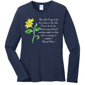 Kamala Harris Inspiring Quote Ladies Long Sleeve Shirt