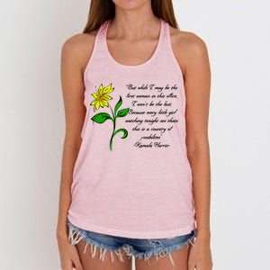 Kamala Harris Inspiring Quote Women's Knotted Racerback Tank