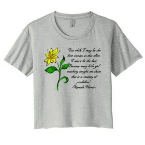 Kamala Harris Inspiring Quote Women's Crop Top Tee