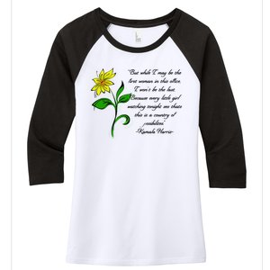 Kamala Harris Inspiring Quote Women's Tri-Blend 3/4-Sleeve Raglan Shirt