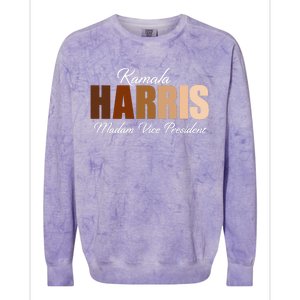 Kamala Harris Madam Vice President Colorblast Crewneck Sweatshirt