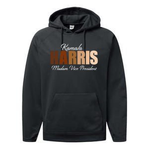 Kamala Harris Madam Vice President Performance Fleece Hoodie