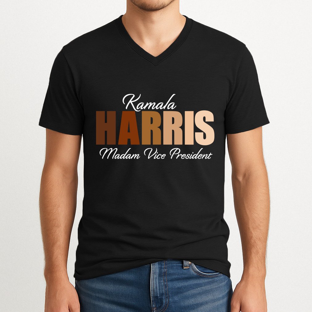 Kamala Harris Madam Vice President V-Neck T-Shirt