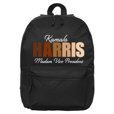Kamala Harris Madam Vice President 16 in Basic Backpack