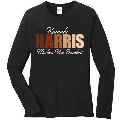 Kamala Harris Madam Vice President Ladies Long Sleeve Shirt