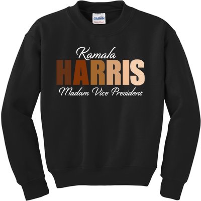 Kamala Harris Madam Vice President Kids Sweatshirt