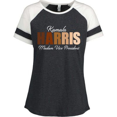 Kamala Harris Madam Vice President Enza Ladies Jersey Colorblock Tee