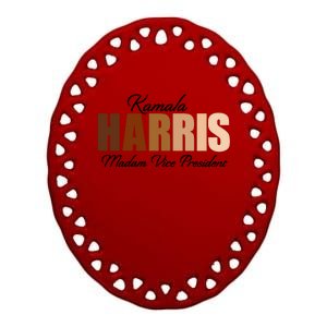 Kamala Harris Madam Vice President Ceramic Oval Ornament