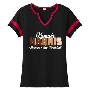 Kamala Harris Madam Vice President Diversity Ladies Halftime Notch Neck Tee