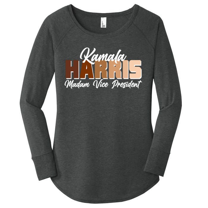 Kamala Harris Madam Vice President Diversity Women's Perfect Tri Tunic Long Sleeve Shirt