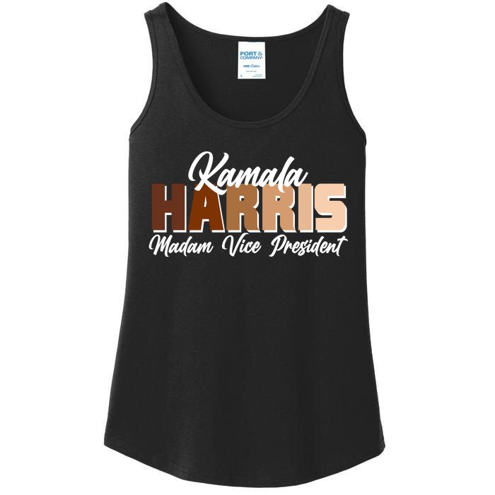 Kamala Harris Madam Vice President Diversity Ladies Essential Tank