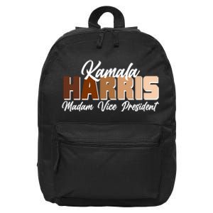 Kamala Harris Madam Vice President Diversity 16 in Basic Backpack