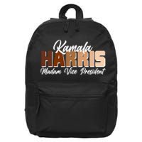 Kamala Harris Madam Vice President Diversity 16 in Basic Backpack