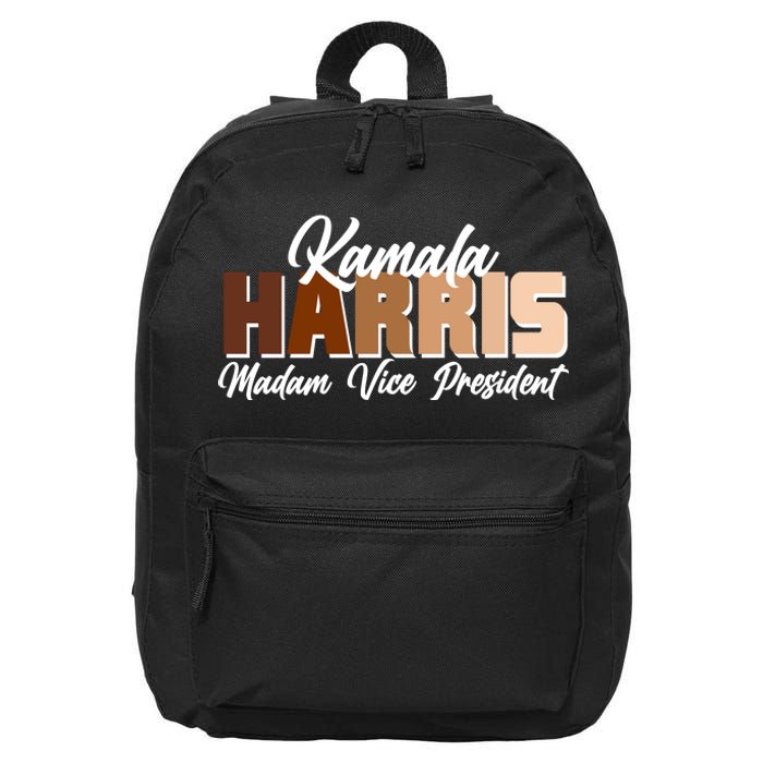 Kamala Harris Madam Vice President Diversity 16 in Basic Backpack