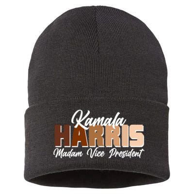 Kamala Harris Madam Vice President Diversity Sustainable Knit Beanie