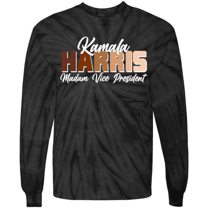 Kamala Harris Madam Vice President Diversity Tie-Dye Long Sleeve Shirt