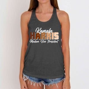 Kamala Harris Madam Vice President Diversity Women's Knotted Racerback Tank