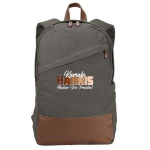 Kamala Harris Madam Vice President Diversity Cotton Canvas Backpack