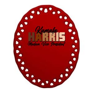 Kamala Harris Madam Vice President Diversity Ceramic Oval Ornament