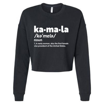 Kamala Harris Name Definition Vice President Cropped Pullover Crew