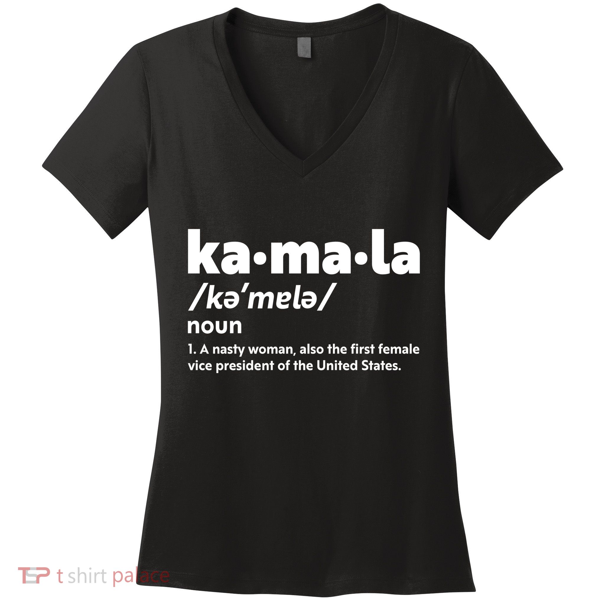 Kamala Harris Name Definition Vice President Women's V-Neck T-Shirt