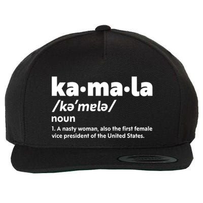 Kamala Harris Name Definition Vice President Wool Snapback Cap