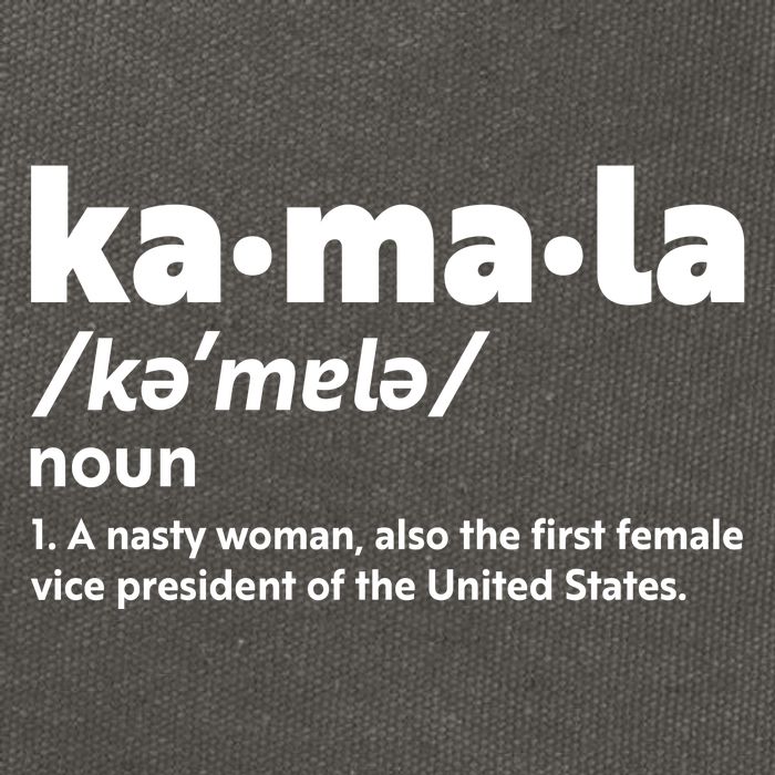 Kamala Harris Name Definition Vice President Cotton Canvas Backpack