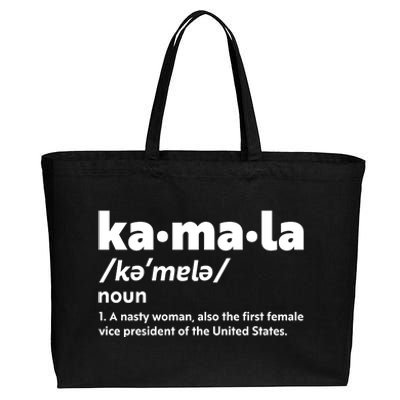 Kamala Harris Name Definition Vice President Cotton Canvas Jumbo Tote