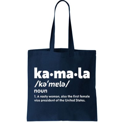 Kamala Harris Name Definition Vice President Tote Bag