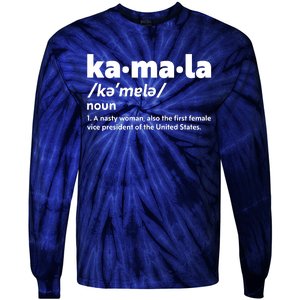 Kamala Harris Name Definition Vice President Tie-Dye Long Sleeve Shirt