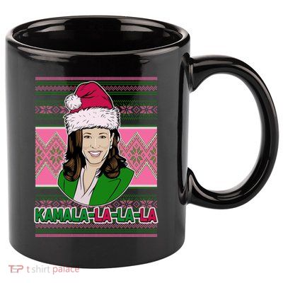 Kamala La La La  AKA Ugly Christmas Sweater 11oz C Handle Ceramic Mug