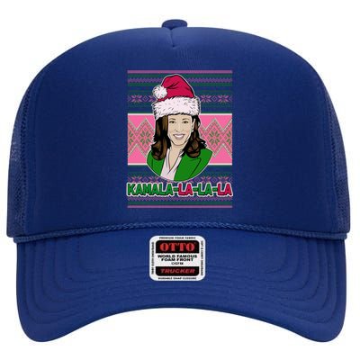 Kamala La La La  AKA Ugly Christmas Sweater High Crown Mesh Back Trucker Hat