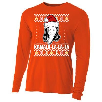 Kamala La La La Ugly Christmas Sweater Cooling Performance Long Sleeve Crew