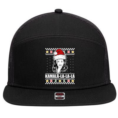 Kamala La La La Ugly Christmas Sweater 7 Panel Mesh Trucker Snapback Hat