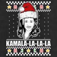 Kamala La La La Ugly Christmas Sweater 7 Panel Mesh Trucker Snapback Hat