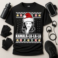 Kamala La La La Ugly Christmas Sweater Cooling Performance Crew T-Shirt