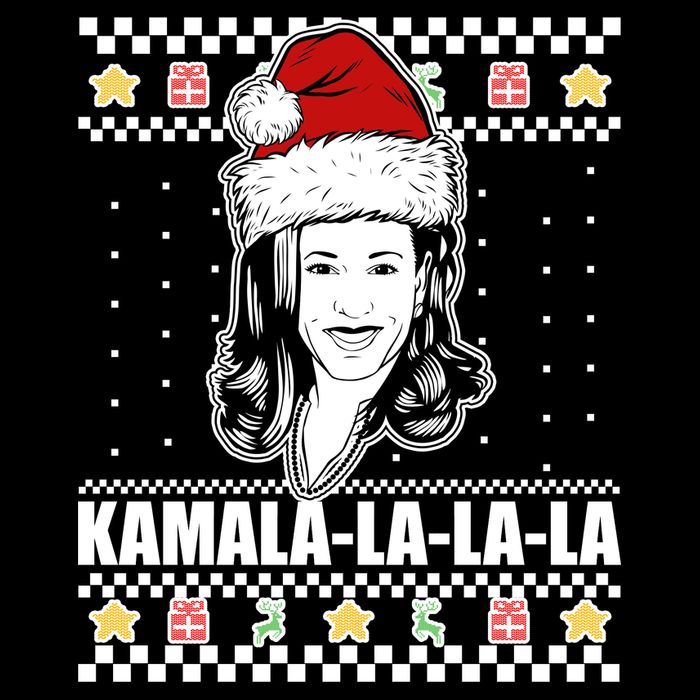 Kamala La La La Ugly Christmas Sweater Cooling Performance Crew T-Shirt