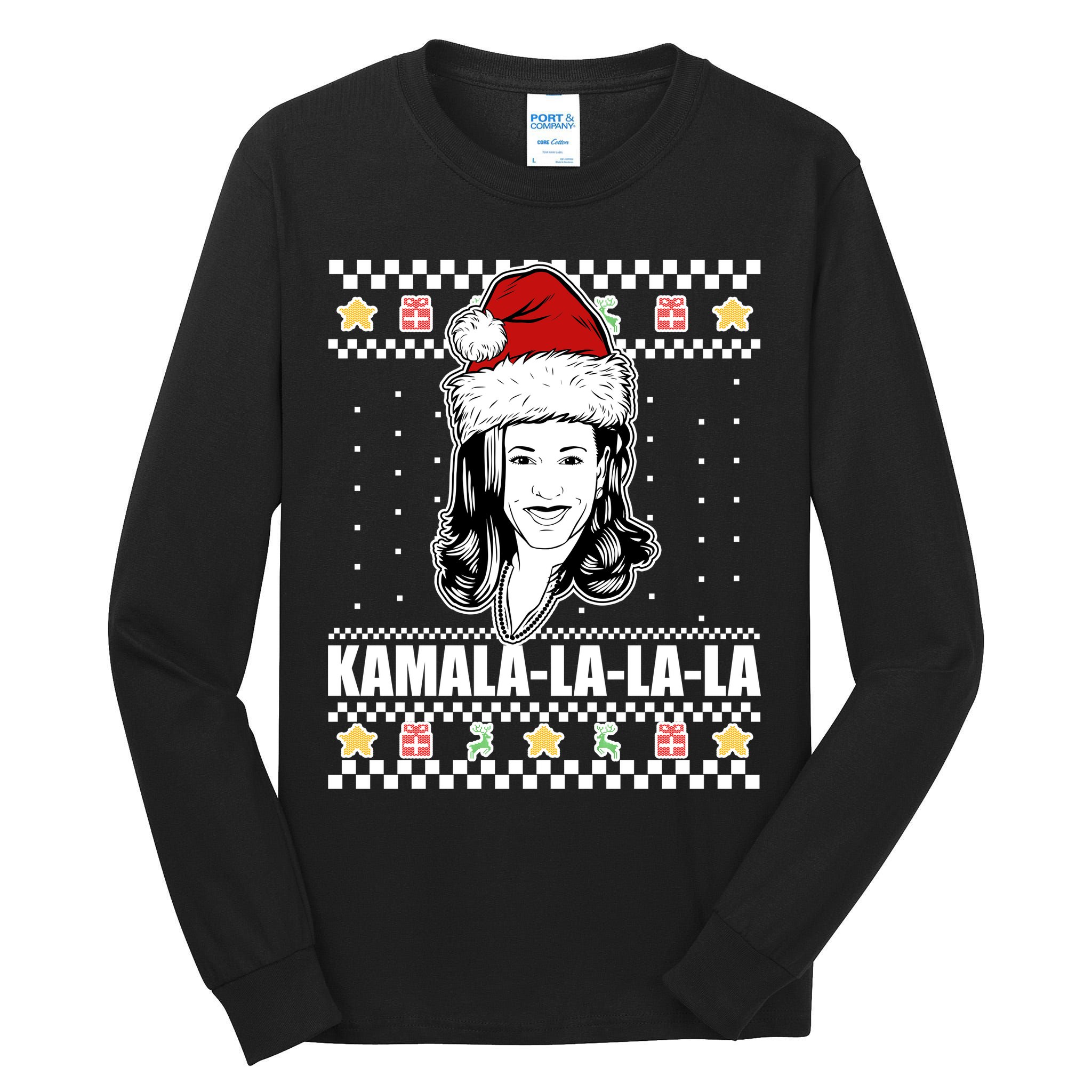 Kamala La La La Ugly Christmas Sweater Tall Long Sleeve T-Shirt