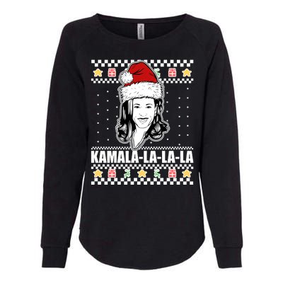 Kamala La La La Ugly Christmas Sweater Womens California Wash Sweatshirt