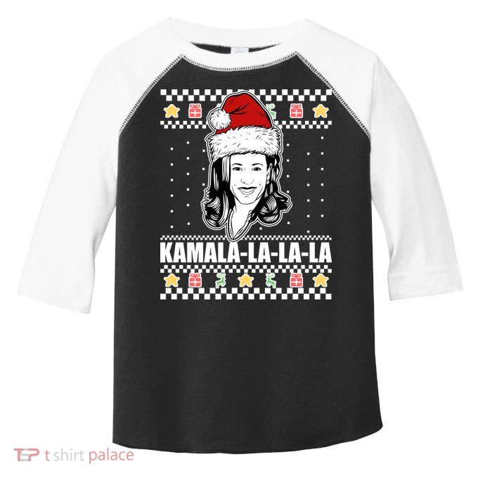 Kamala La La La Ugly Christmas Sweater Toddler Fine Jersey T-Shirt