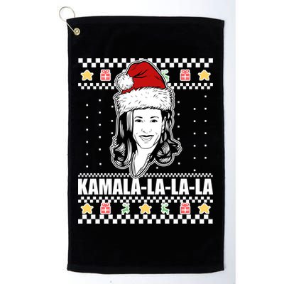 Kamala La La La Ugly Christmas Sweater Golf Towel