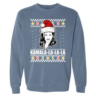 Kamala La La La Ugly Christmas Sweater Garment-Dyed Sweatshirt