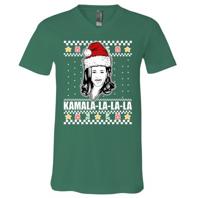 Kamala La La La Ugly Christmas Sweater V-Neck T-Shirt