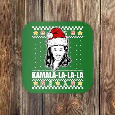 Kamala La La La Ugly Christmas Sweater Coaster