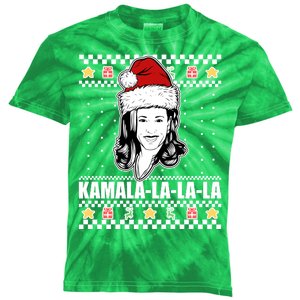 Kamala La La La Ugly Christmas Sweater Kids Tie-Dye T-Shirt